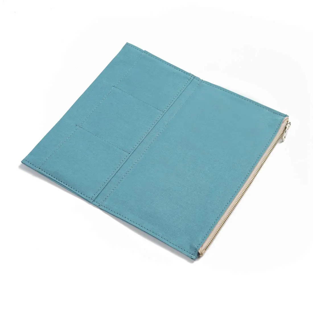 Moterm Canvas Zipper Pocket Insert Pouch for Travelers Notebook | Organizer & Card Holder (Standard Size Skyblue) - view 2