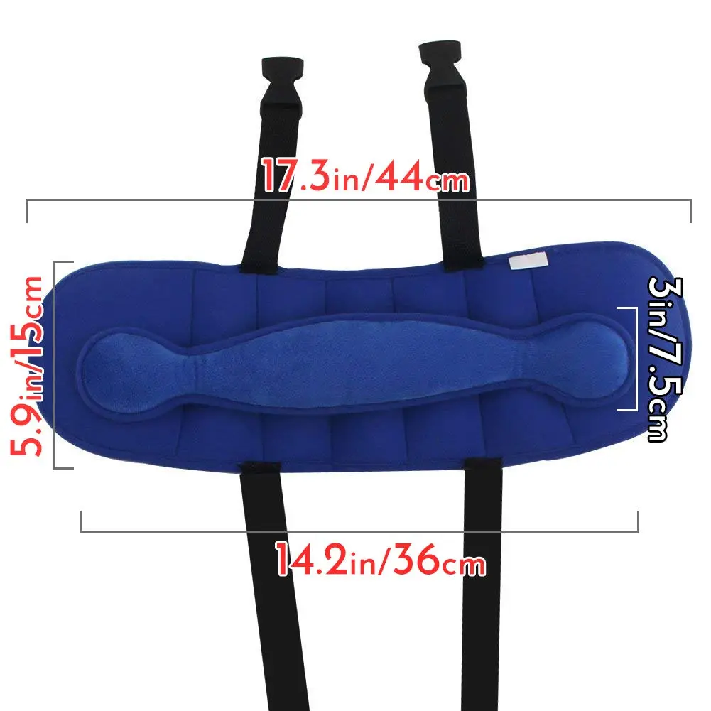 LETTON Adjustable Toddler Car Seat Head Support Band, Infants and Baby Head Support Blue 15.6 cm (5.9 in) | Safety Neck Relief for Travel - view 7