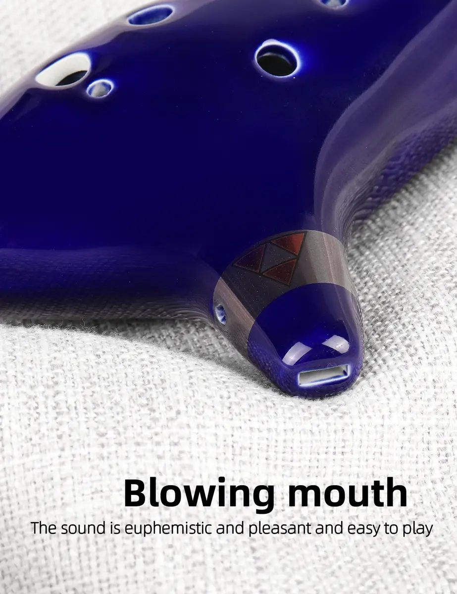 Mr.Power 12-Hole Alto C Ocarina Flute | 16 cm (6.3 inches) Ceramic Instrument for Beginners and Zelda Fans - view 7