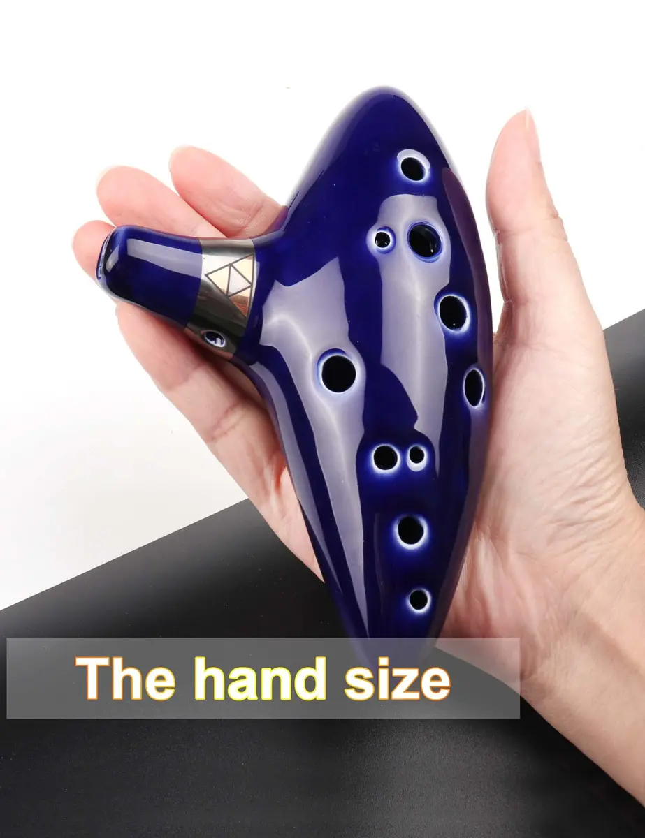Mr.Power 12-Hole Alto C Ocarina Flute | 16 cm (6.3 inches) Ceramic Instrument for Beginners and Zelda Fans - view 3