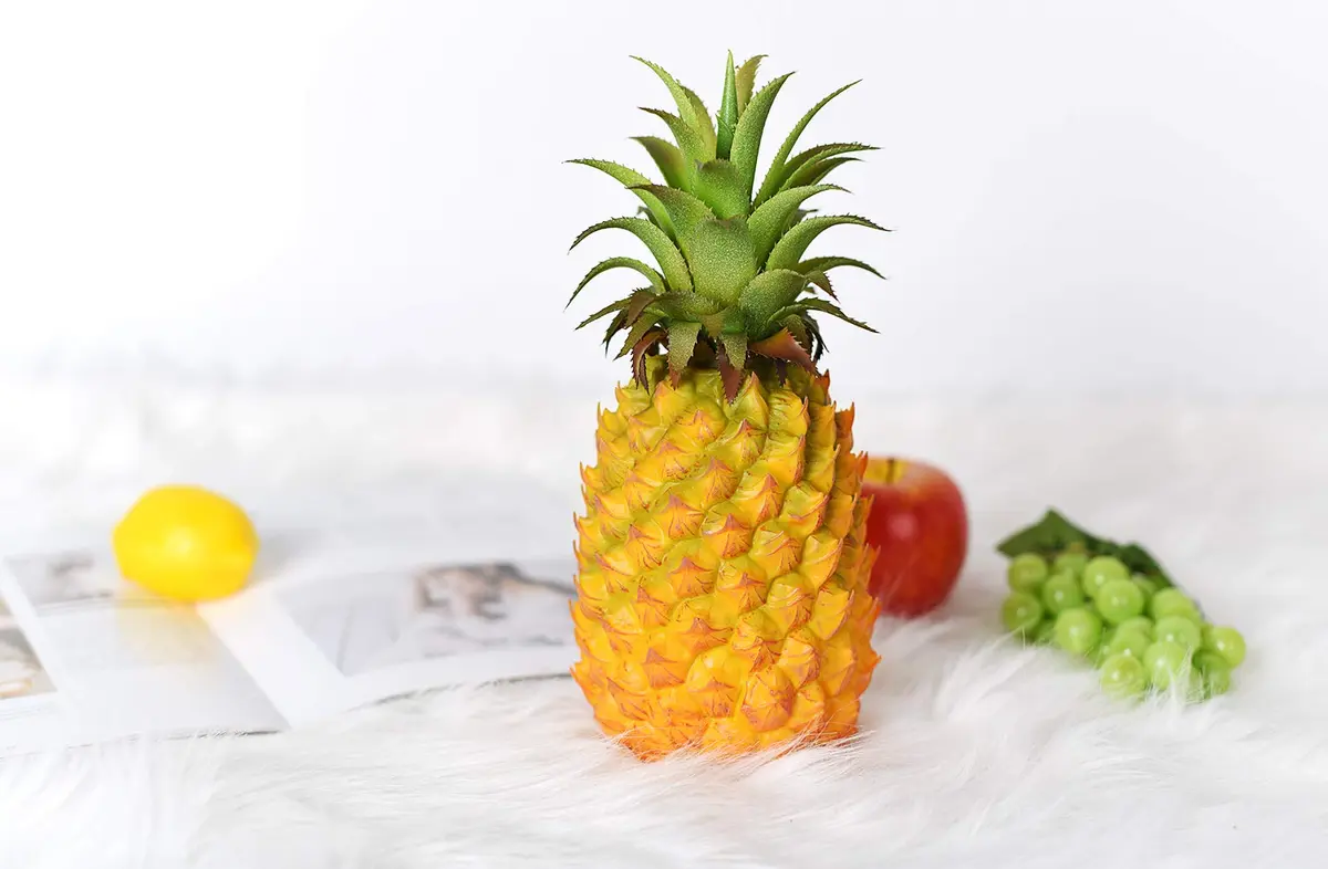 Lvydec Artificial Pineapple Realistic Fake Fruit 25.9cm (10.2") | Tropical Decor for Home & Party - view 3