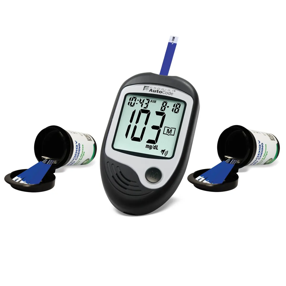 PRODIGY Glucose Monitor Kit | No Coding, 100 Test Strips, Verbal Prompts, USB Download, Stores 450 Results - main product image