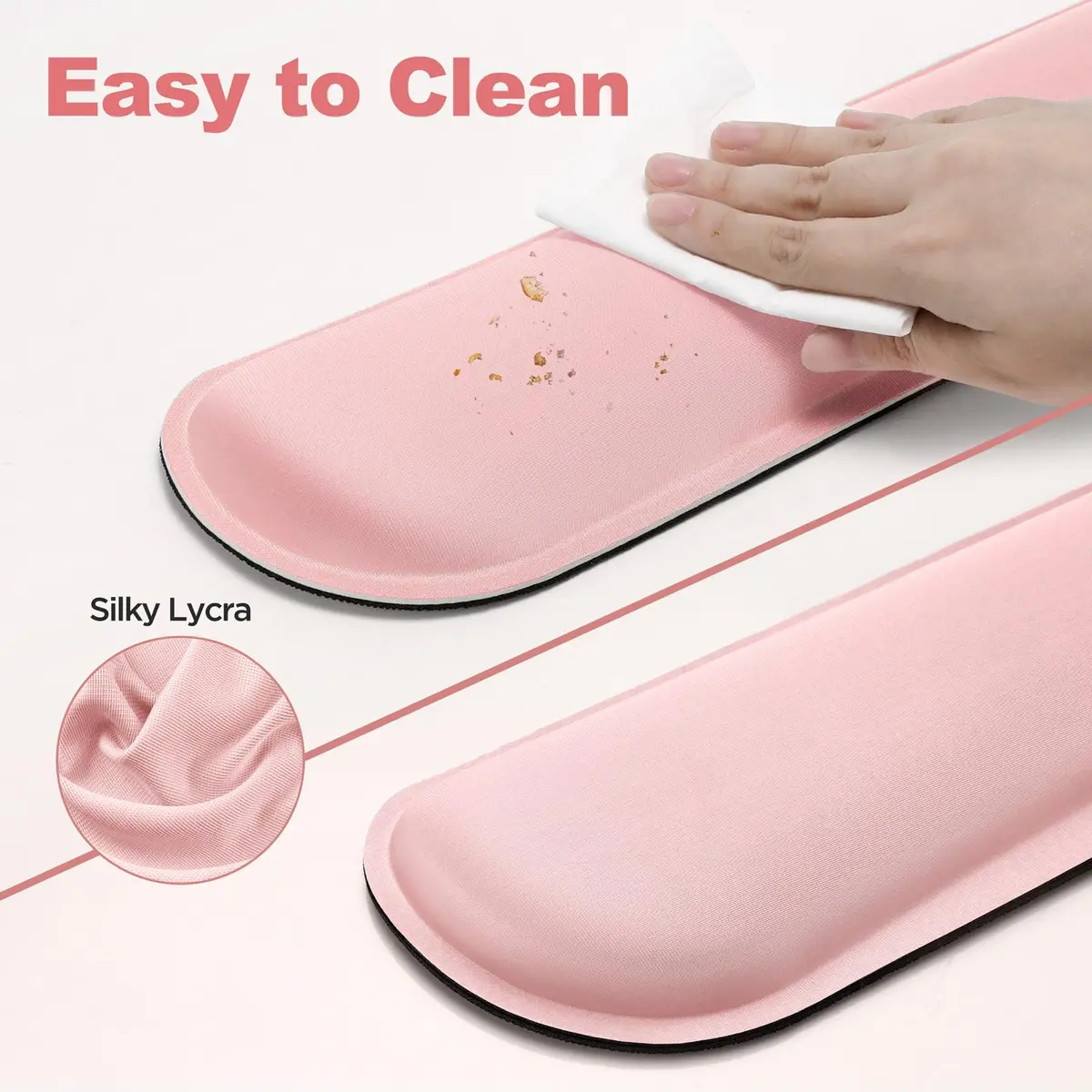 Gimars Pink Wrist Rest Support for Keyboard & Mouse | Ergonomic Memory Foam, Supportive & Durable (70-120 chars) - view 4