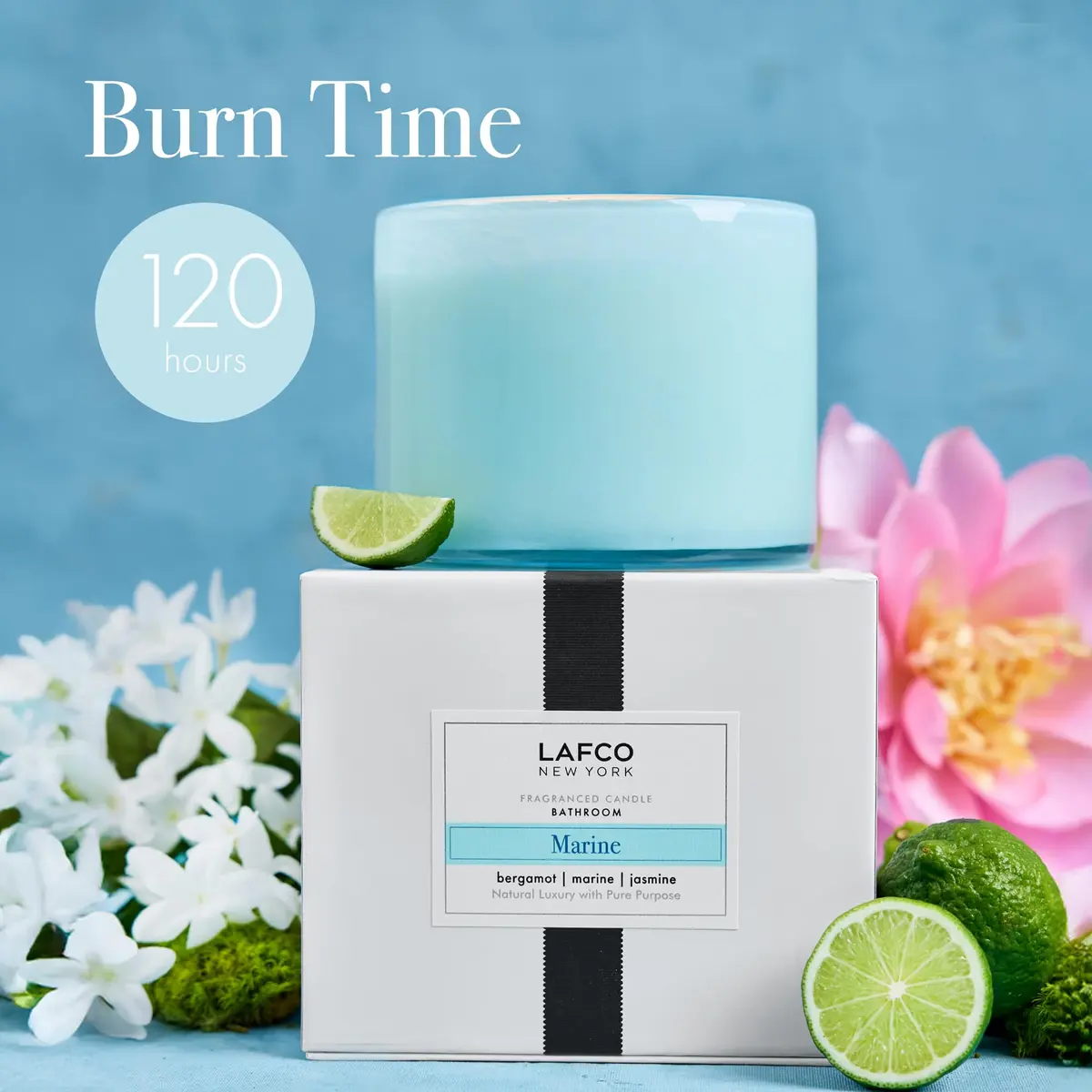 LAFCO NEW YORK 3-Wick Candle, Marine - 30 oz | Nautical Scent, Reusable Glass Vessel, Made in the USA - view 4