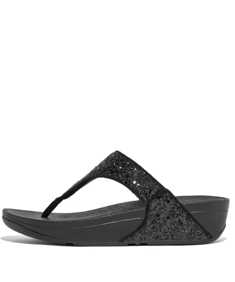 FitFlop Lulu Glitter Toe-Thongs 8.5 | Biomechanically Engineered for Comfort & Style - view 6