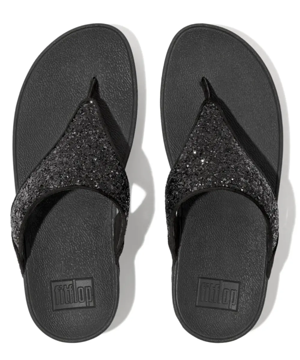 FitFlop Lulu Glitter Toe-Thongs 8.5 | Biomechanically Engineered for Comfort & Style - view 4