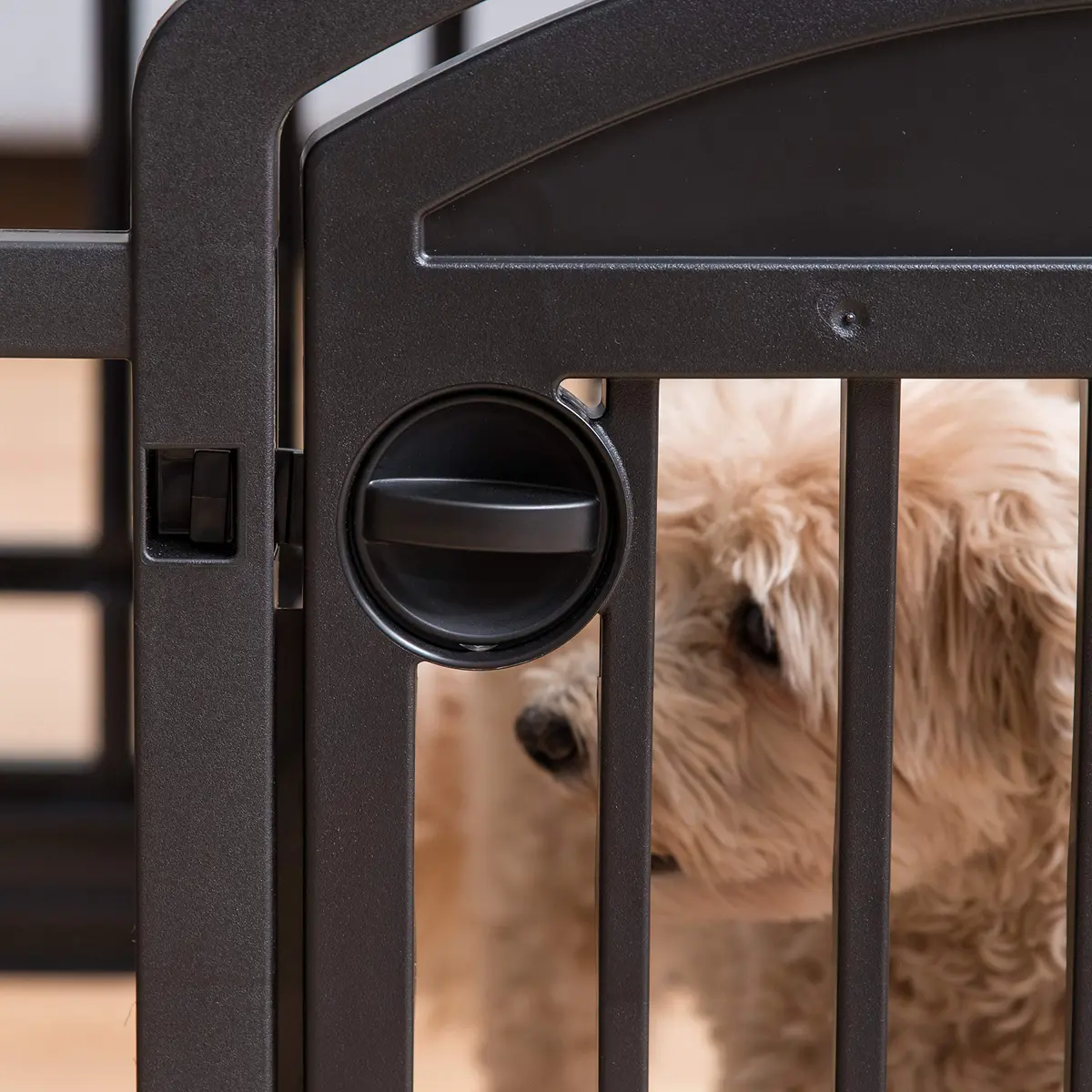 IRIS USA 6-Panel Dog Playpen, Pet Enclosure, Black | Versatile Indoor & Outdoor Pet Yard - view 8