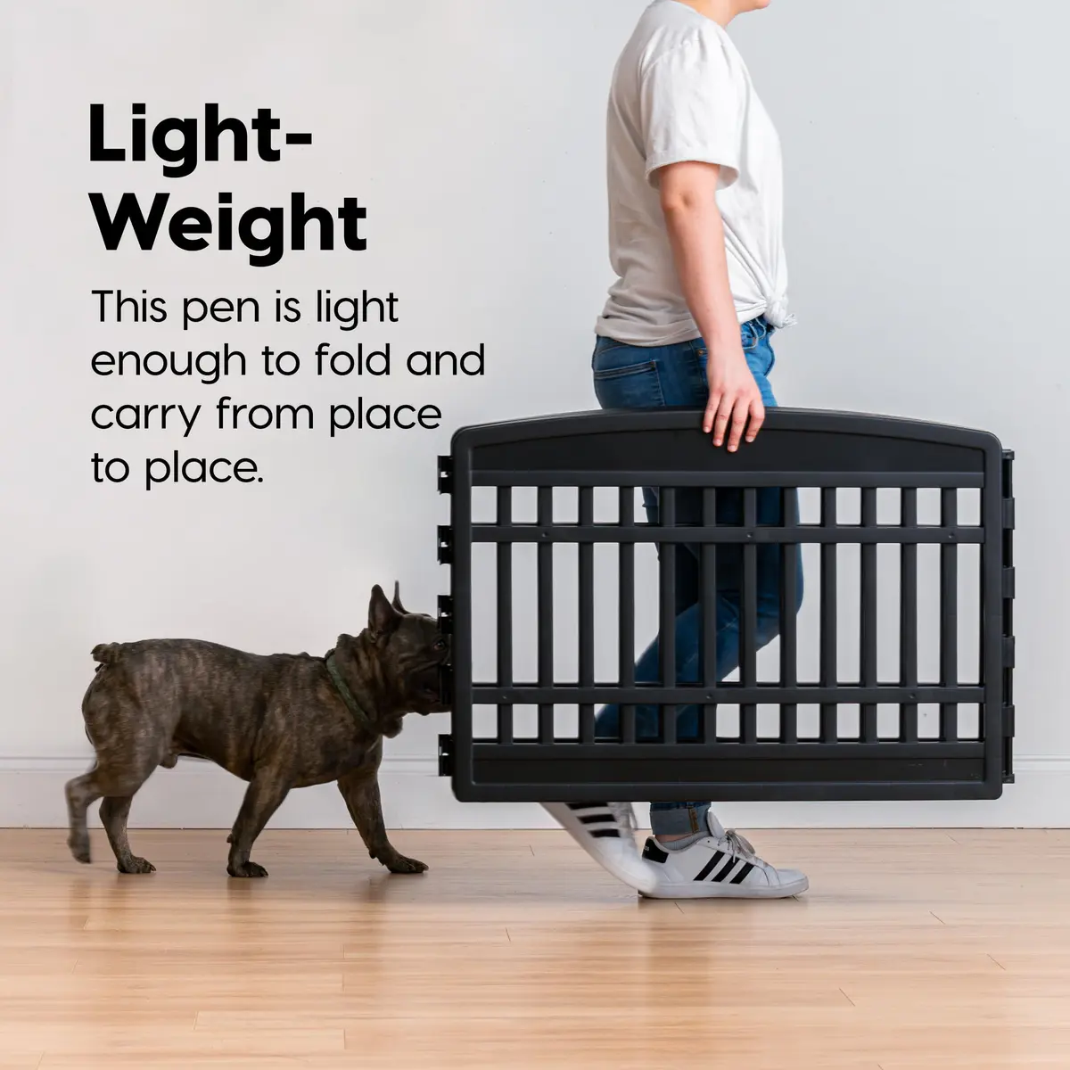 IRIS USA 6-Panel Dog Playpen, Pet Enclosure, Black | Versatile Indoor & Outdoor Pet Yard - view 4