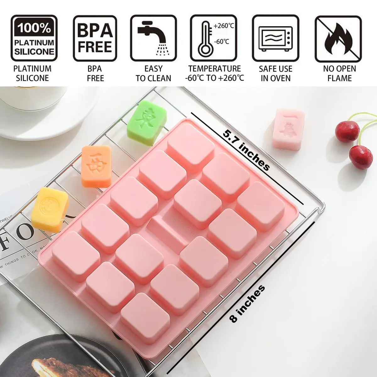 Verdental Mahjong Silicone Chocolate Mold Set of 2 | Food-Grade, Non-Stick, Easy Release Candy Molds - view 2