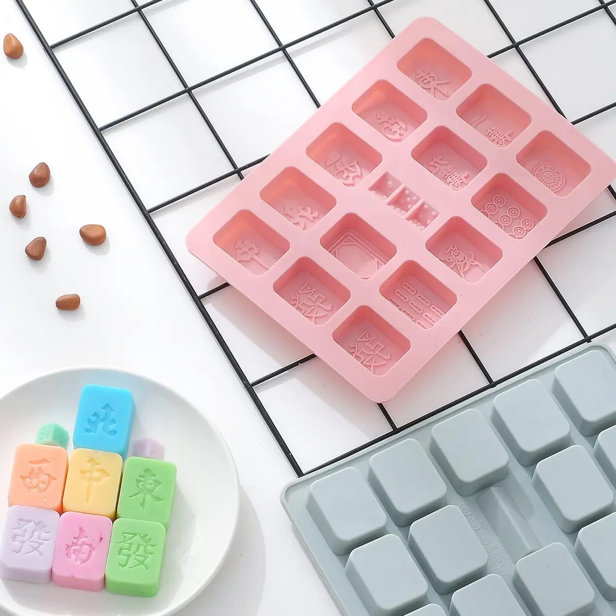 Verdental Mahjong Silicone Chocolate Mold Set of 2 | Food-Grade, Non-Stick, Easy Release Candy Molds - view 3