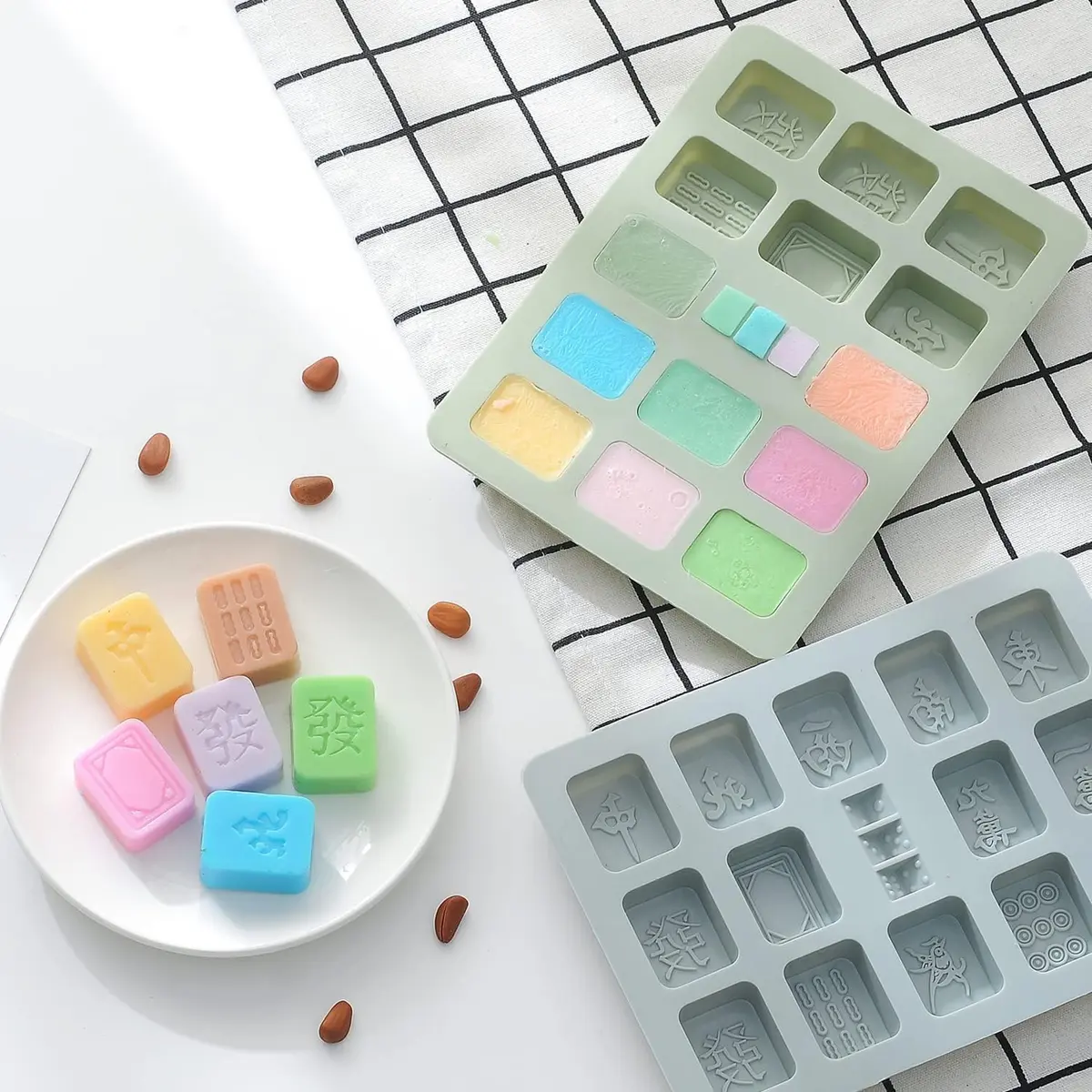 Verdental Mahjong Silicone Chocolate Mold Set of 2 | Food-Grade, Non-Stick, Easy Release Candy Molds - view 4