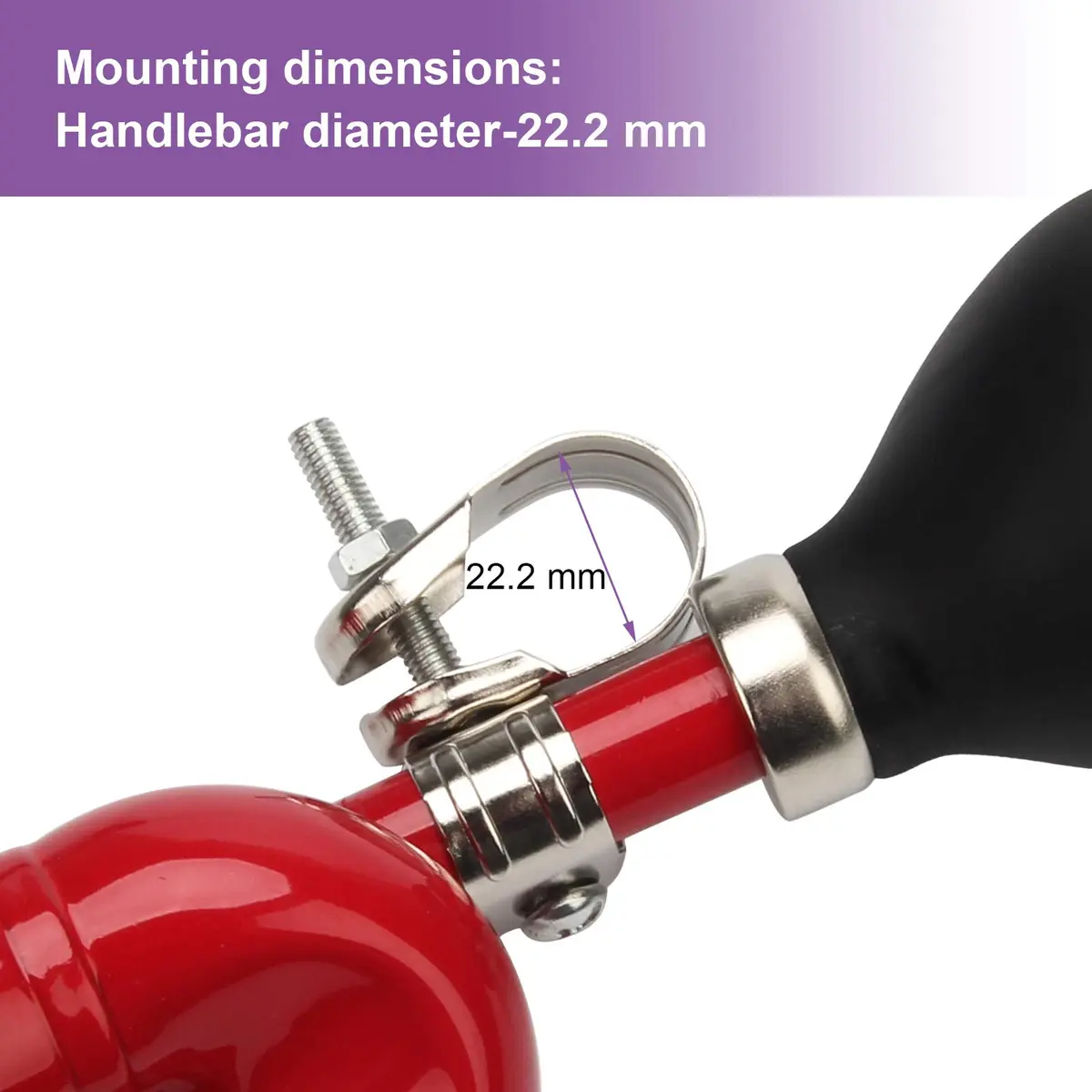 Coolrunner Bugle Horn, Retro Clown Horn, Kids Bike Horn - 18cm (7") Red | Classic Loud Squeaker for Bikes & Scooters - view 3