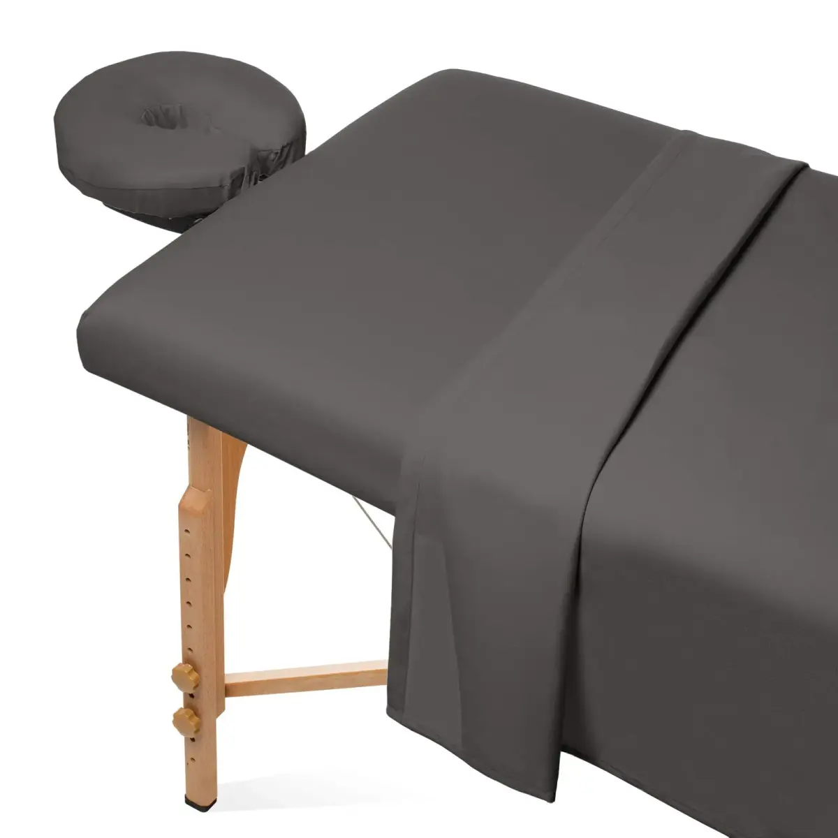 Saloniture Microfiber Massage Table Sheet Set 3-Piece Gray | Soft, Breathable, and Stain-Resistant for Professional Use - main product image
