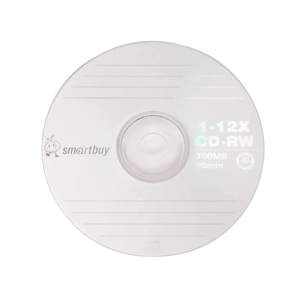 Smartbuy CD-RW 10 Pack 700MB 80Min | High-Speed Rewritable Discs for Data & Audio (70-120 chars) - view 2