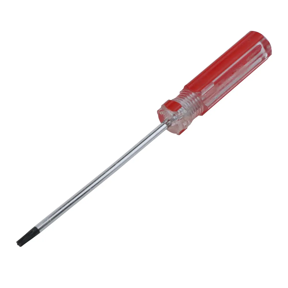 Antrader Perforated Manual T10 3mm Torx Tamper Proof Security Screwdriver | Magnetic, Chrome Vanadium Steel, Red Handle - main product image