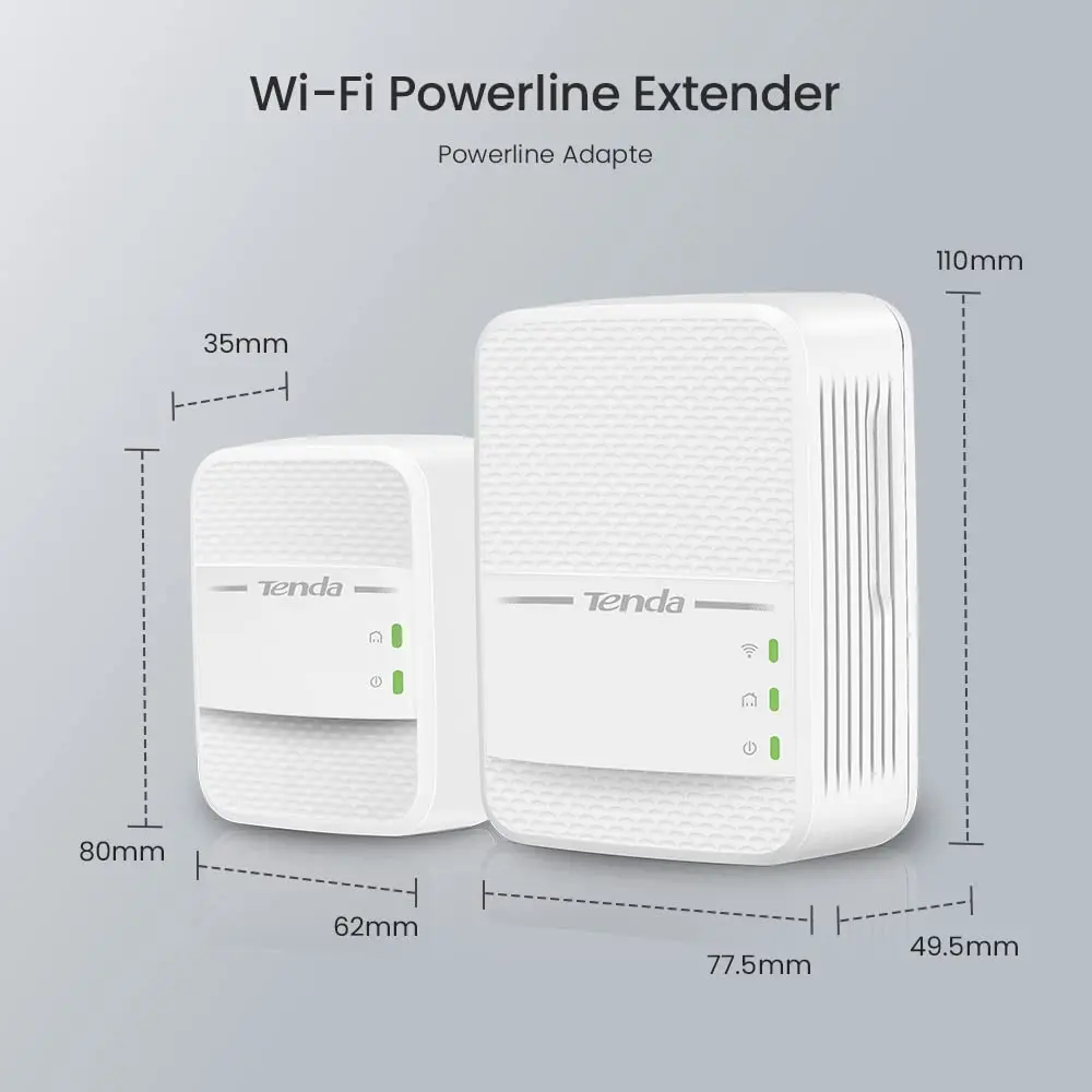 Tenda AV1000 Powerline Adapter Kit with Gigabit Ports | Dual Band WiFi, Plug & Play, for HD/4K Streaming & Gaming (PH10) - view 7