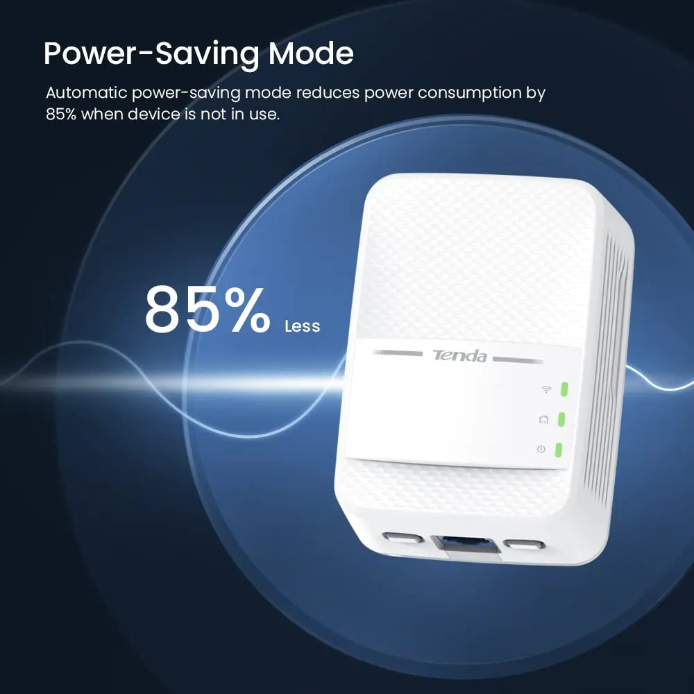 Tenda AV1000 Powerline Adapter Kit with Gigabit Ports | Dual Band WiFi, Plug & Play, for HD/4K Streaming & Gaming (PH10) - view 4