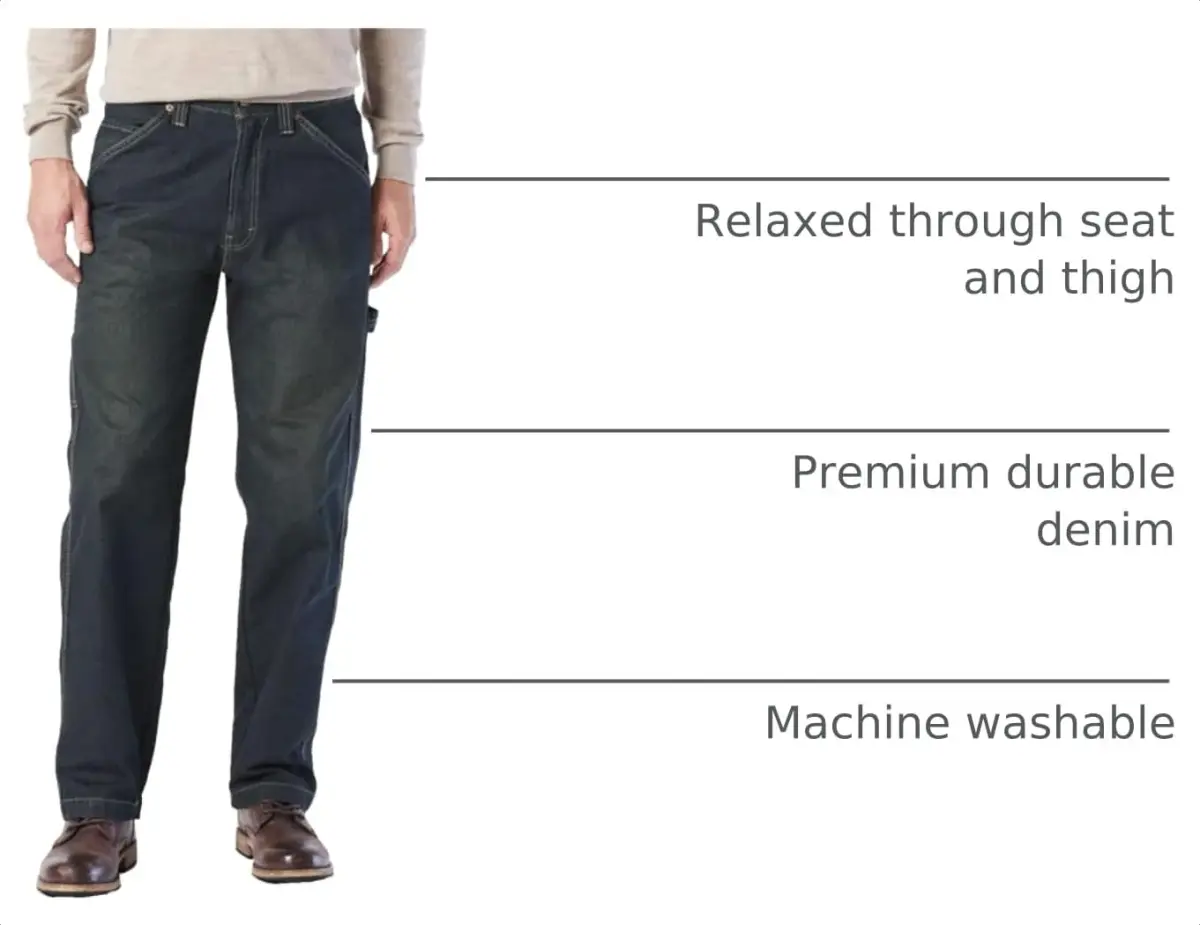 Levi Strauss Signature Gold Men's Carpenter Jeans, Centurion, 31W x 30L | Built-in Hammer Loop & Utility Pockets - view 4