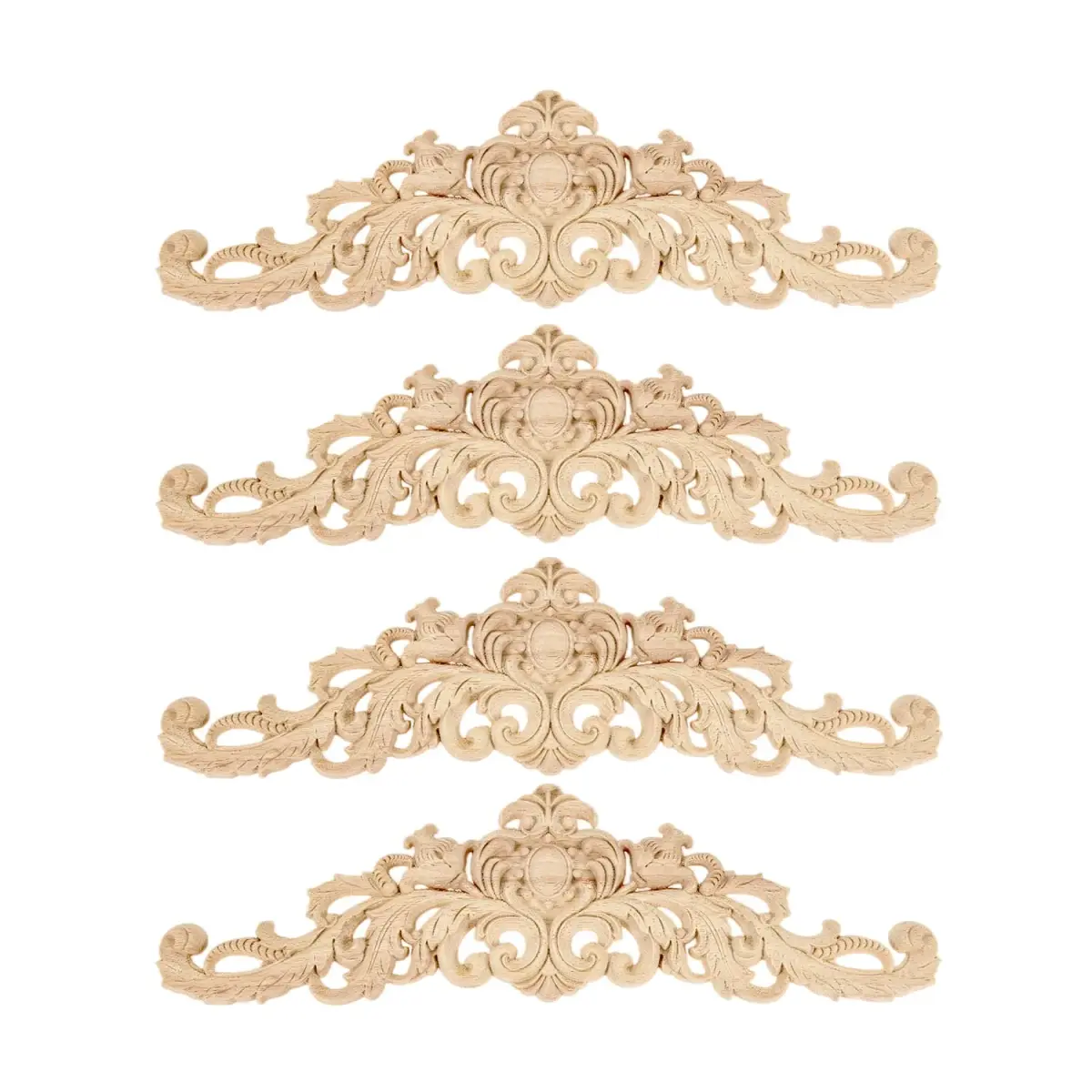 MUXSAM Wood Carved Appliques 40cm (15.75"x4.33") | Vintage Furniture Decals for DIY Projects - main product image