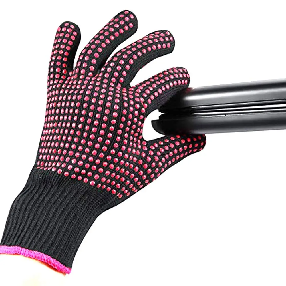 AFT90 Heat Resistant Styling Glove for Curling Iron & Flat Iron, Pink, 1 Piece | Protects Hands Up to 300°C - main product image