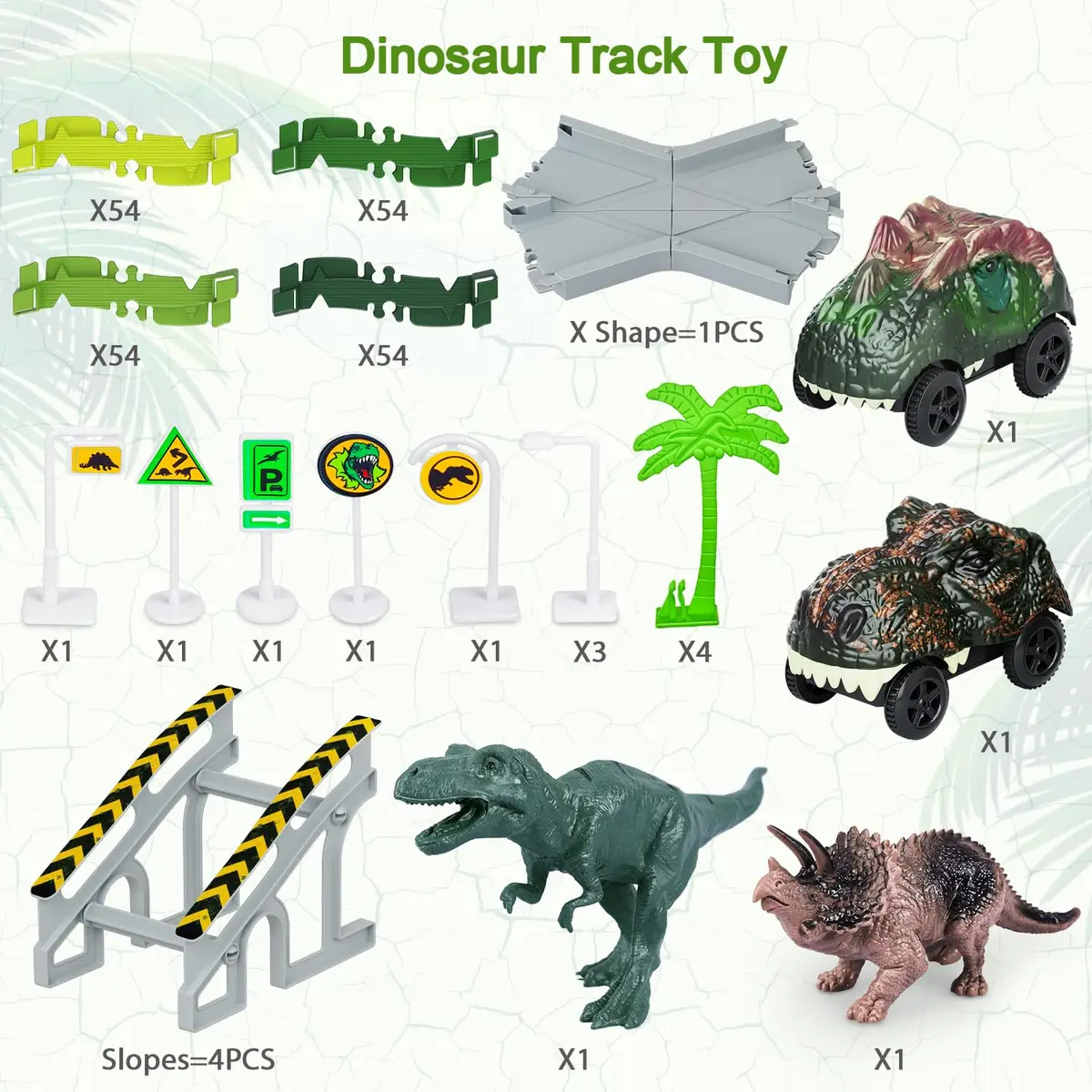 Toyk Dinosaur Toys Create A Dinosaur World Road Race | Dinosaur Track Playset for Kids - view 2