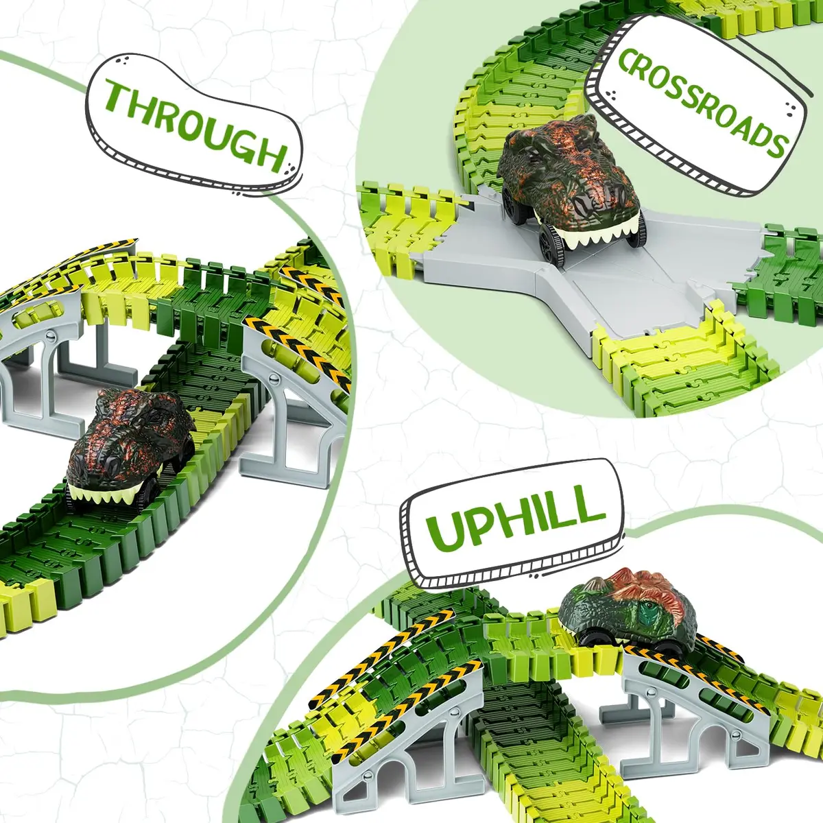 Toyk Dinosaur Toys Create A Dinosaur World Road Race | Dinosaur Track Playset for Kids - view 4
