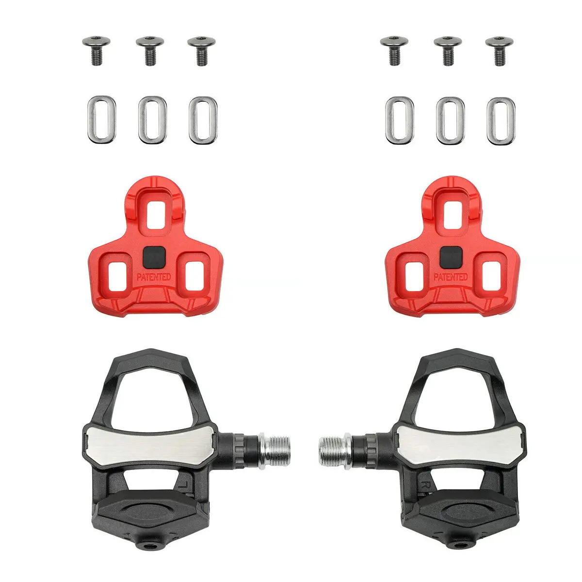 Venzo Look KEO Compatible Clipless Pedals with Cleats 9/16" Spindle | Road Bike Performance - view 3