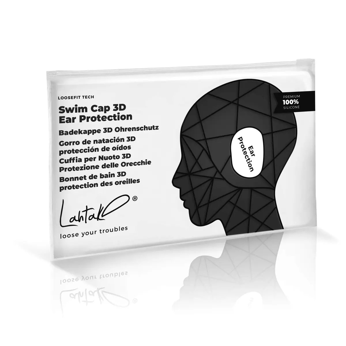 Lahtak 3D Swim Cap with Ear Protection | Silicone Swim Cap for Adults & Teens - view 8