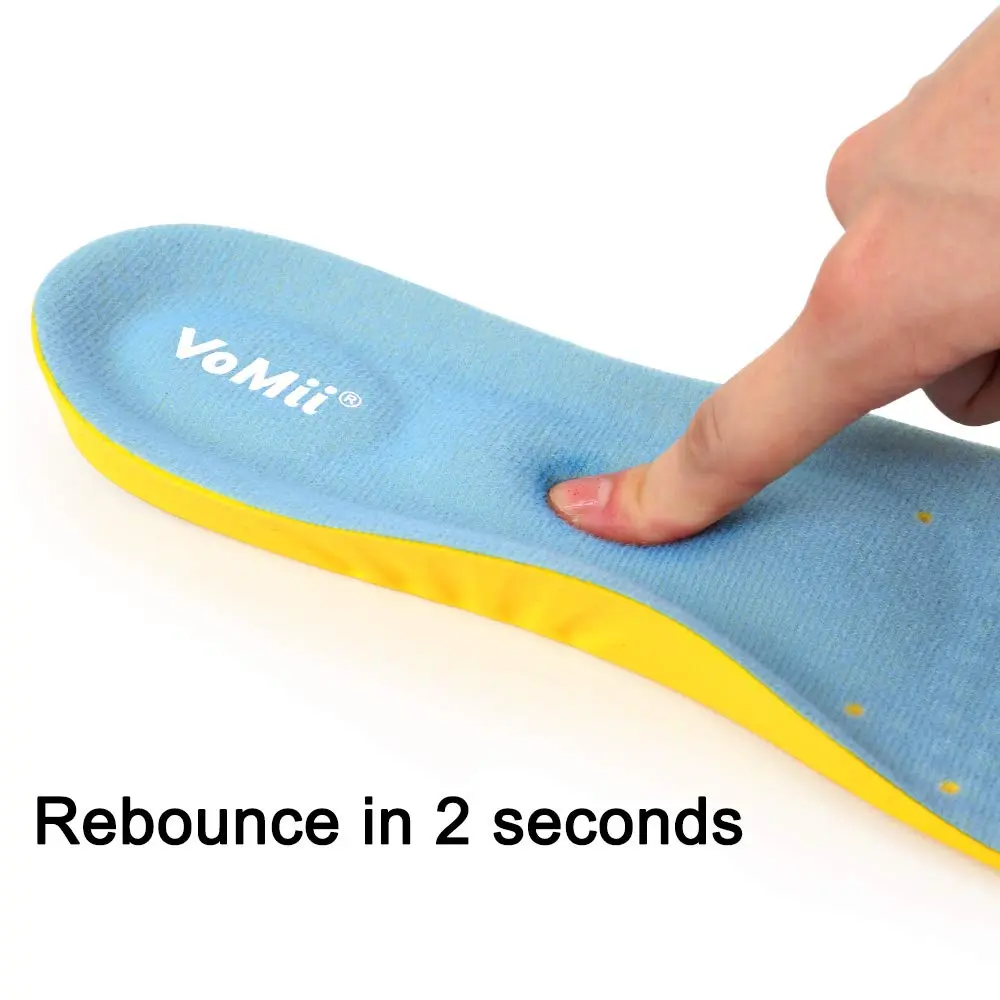 VoMii Unisex Shoe Insoles High Arch Support Foam | Plantar Fasciitis Relief, Shock Absorption, Breathable Comfort - view 2