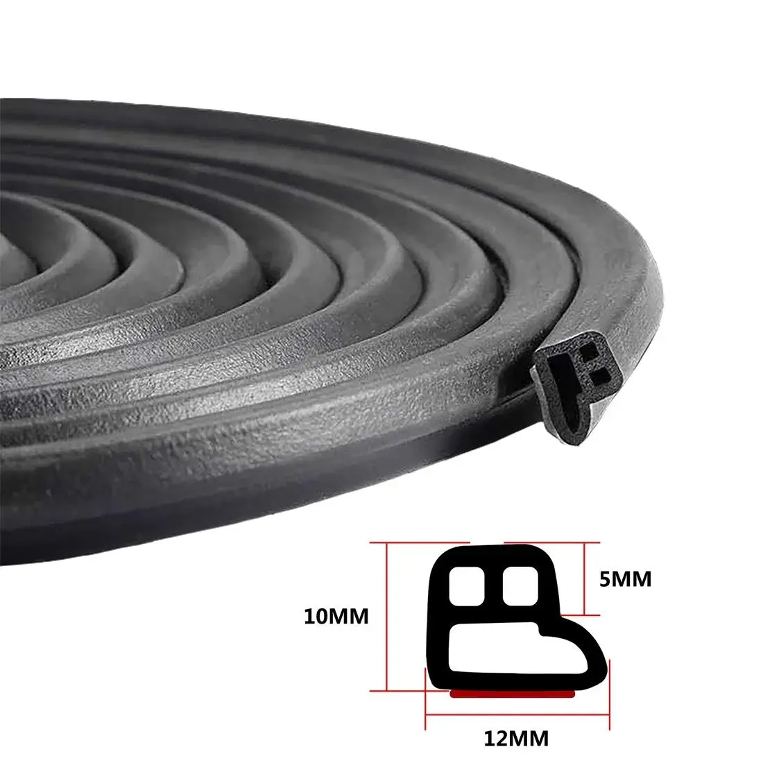 CloudBuyer Universal Car Weather Stripping 16.5ft | L-Shape EPDM Rubber Seal for Doors, Windows, Engine Hood - view 2
