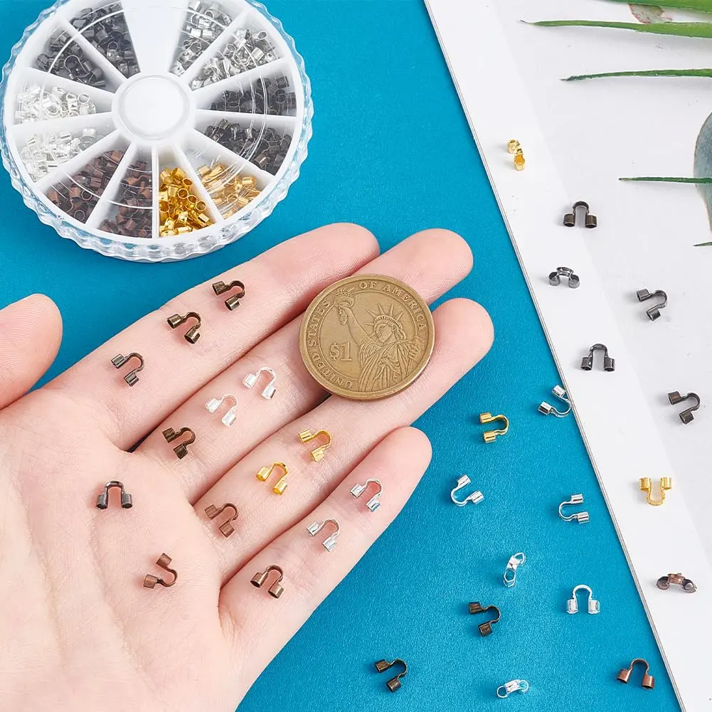 PH PandaHall Jewelry Wire Guardians 240 pcs 6 Colors Brass Wire Protectors | Horseshoe Shape for Jewelry DIY - view 3