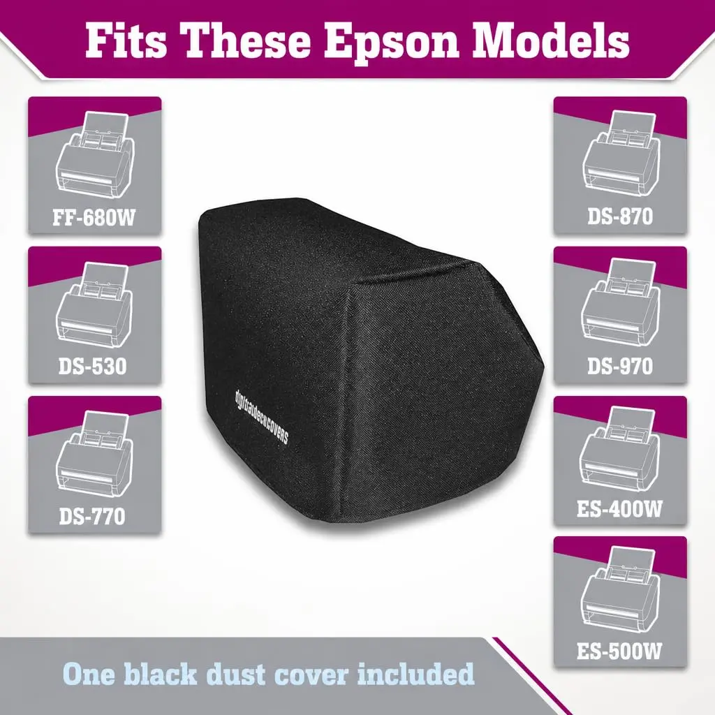 DigitalDeckCovers Dust Cover for Epson FastFoto FF-680W & Others | Anti-Static, Water-Resistant, Custom Fit - view 8