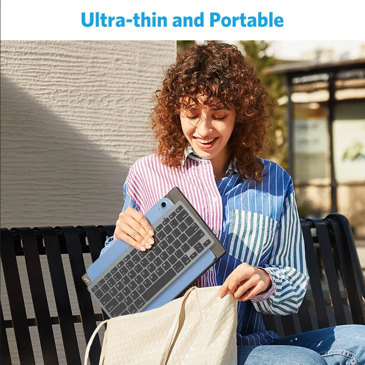 OMOTON Wireless Keyboard for iPad, iPad Pro, Air, Mini | Compact Ultra Slim Size & Bluetooth - view 7