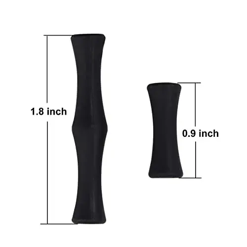 EOUS Black Archery Recurve Bow Finger Guards with Nocking Points | 0.9 inch (1 Finger) & 1.8 inch (2 Finger) - view 2