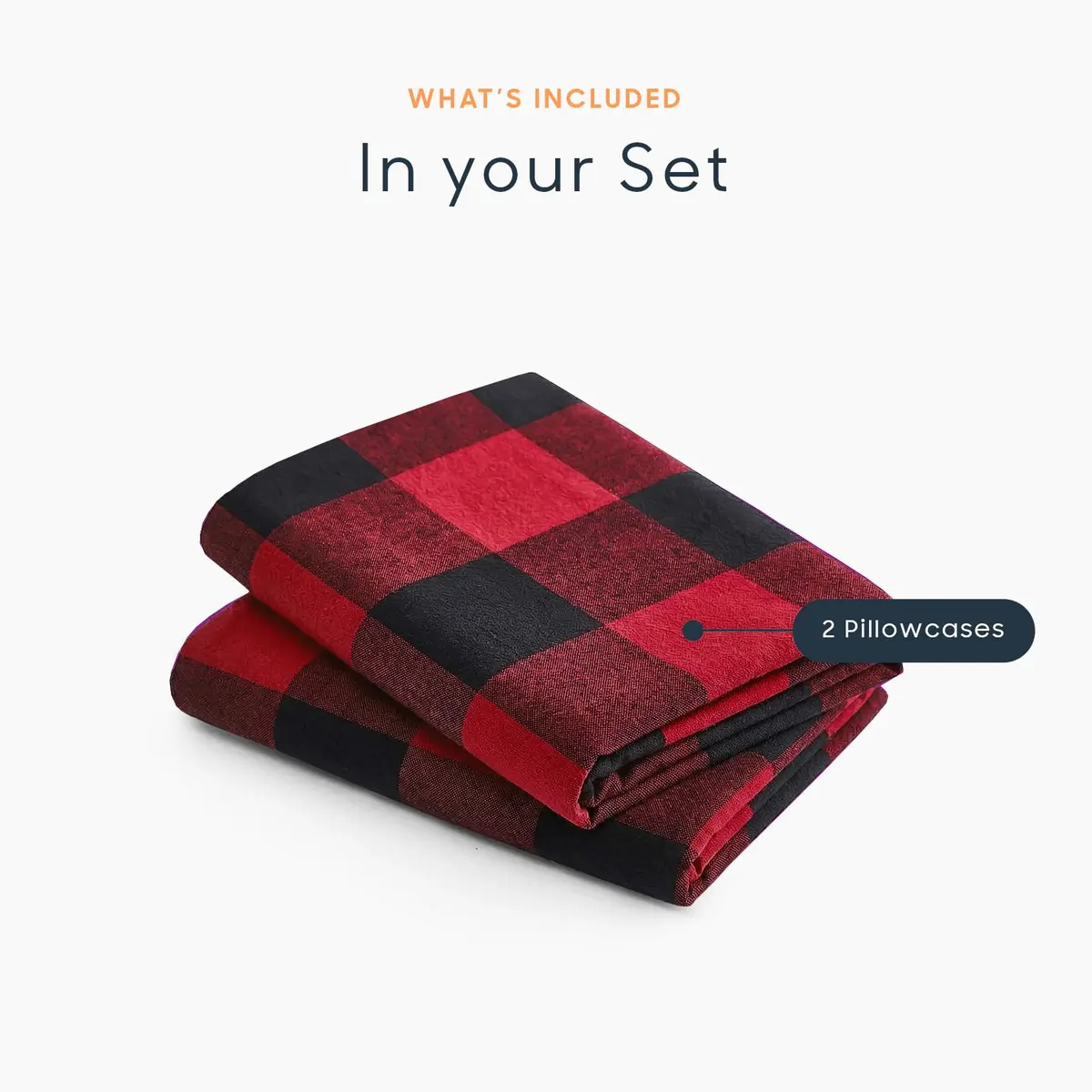 Wake In Cloud Plaid Pillow Cases King Size 20x36 Inches | Buffalo Check Gingham Farmhouse Style - view 4