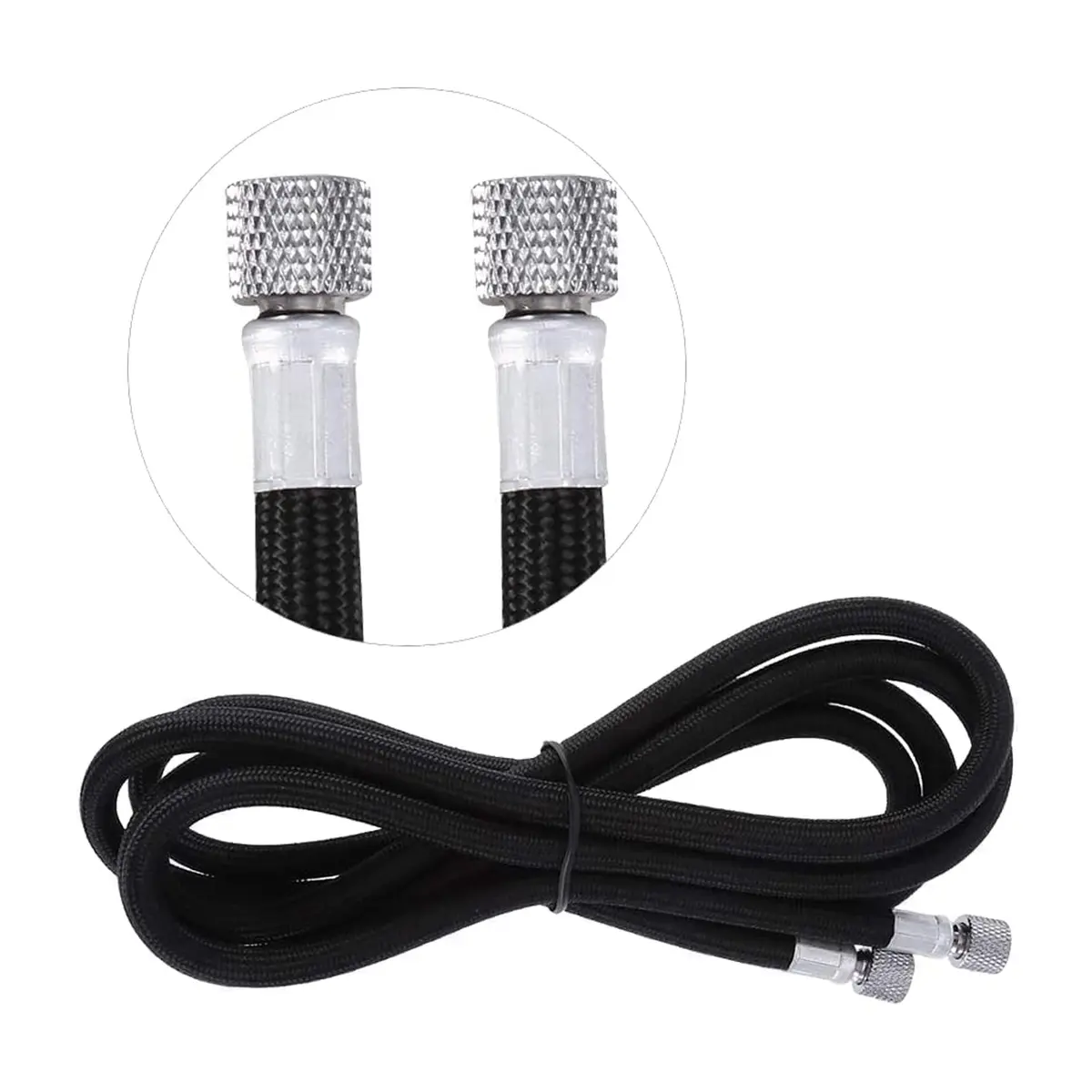 JOYABEST 6ft (1.8m) Braided Airbrush Hose Kit with 3 Adapters | Universal 1/8" BSP Connections & NPT/Badger/Paasche Conversion - view 6