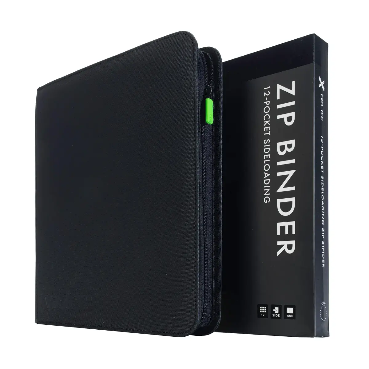 Vault X 12 Pocket Zip Trading Card Binder 480 Cards Exo-Tec Black | Holds 480 Cards - main product image