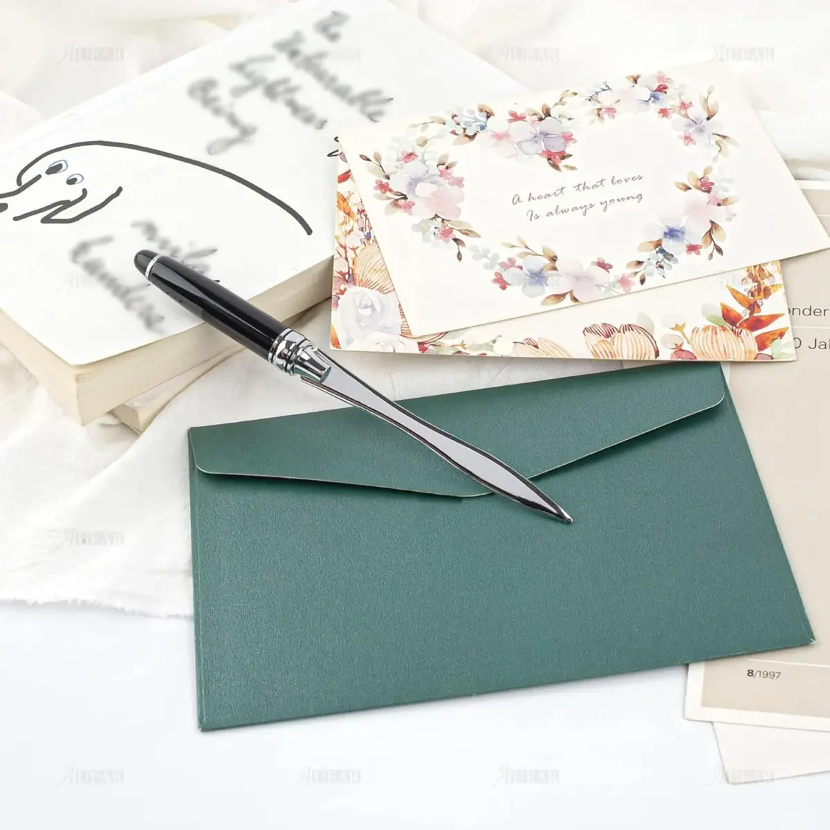 AUEAR Black Metal Letter Opener | 16 cm (6.3 inch) Envelope Slitter - view 6