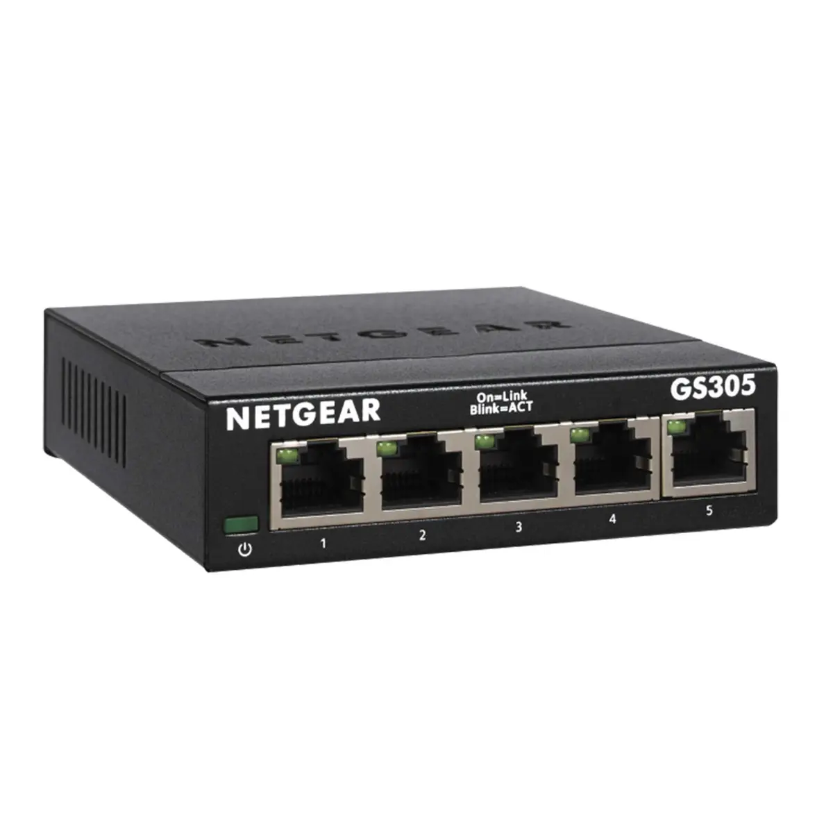 NETGEAR 5-Port Gigabit Ethernet Unmanaged Network Switch (GS305) | 5 Gbps Ports, Rugged Metal Case, Plug & Play, Silent Operation - main product image