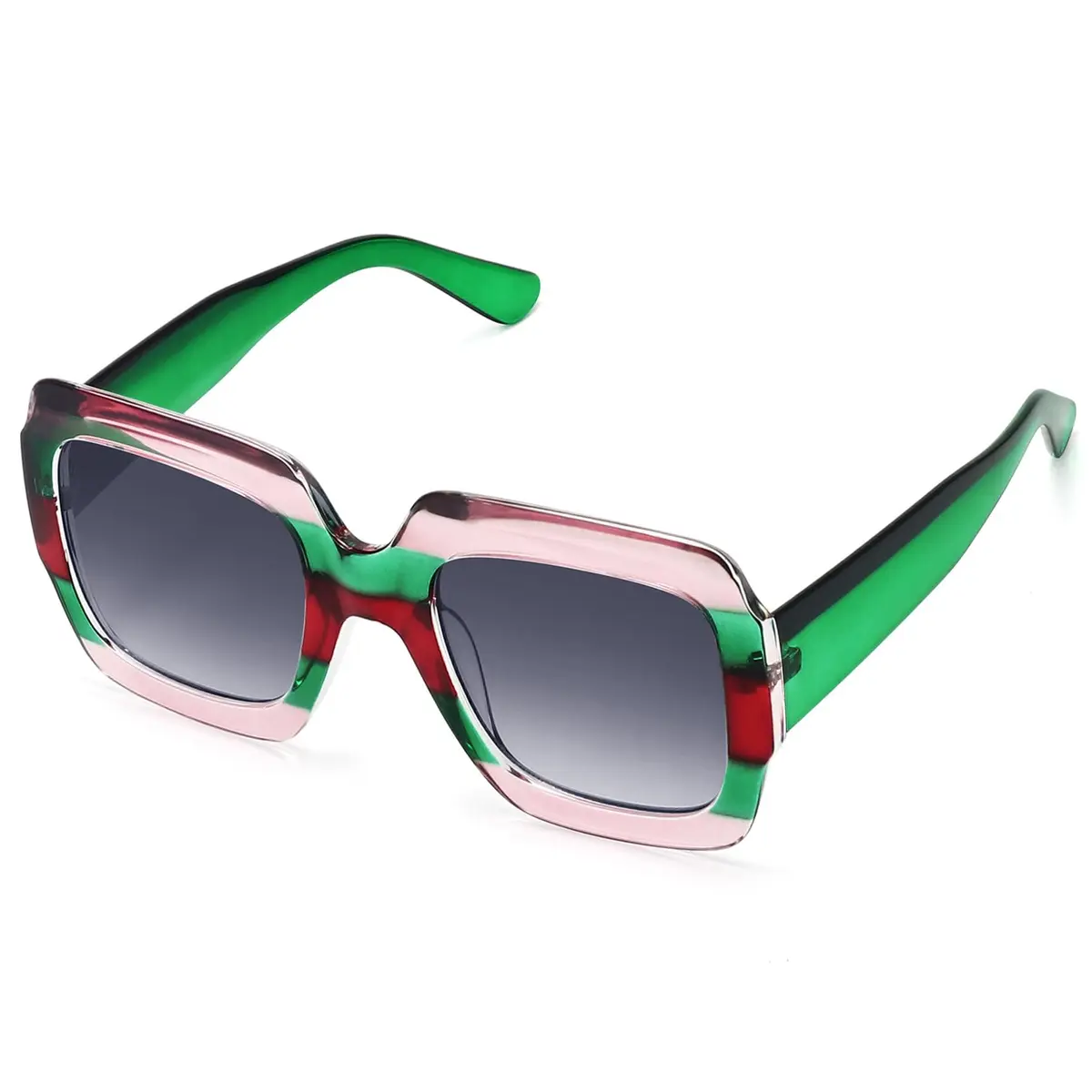 STORYCOAST Oversized Square Sunglasses for Women - UV400 Big Frame Lightweight Shades, Retro Wide Frame for Beach & Party - view 3