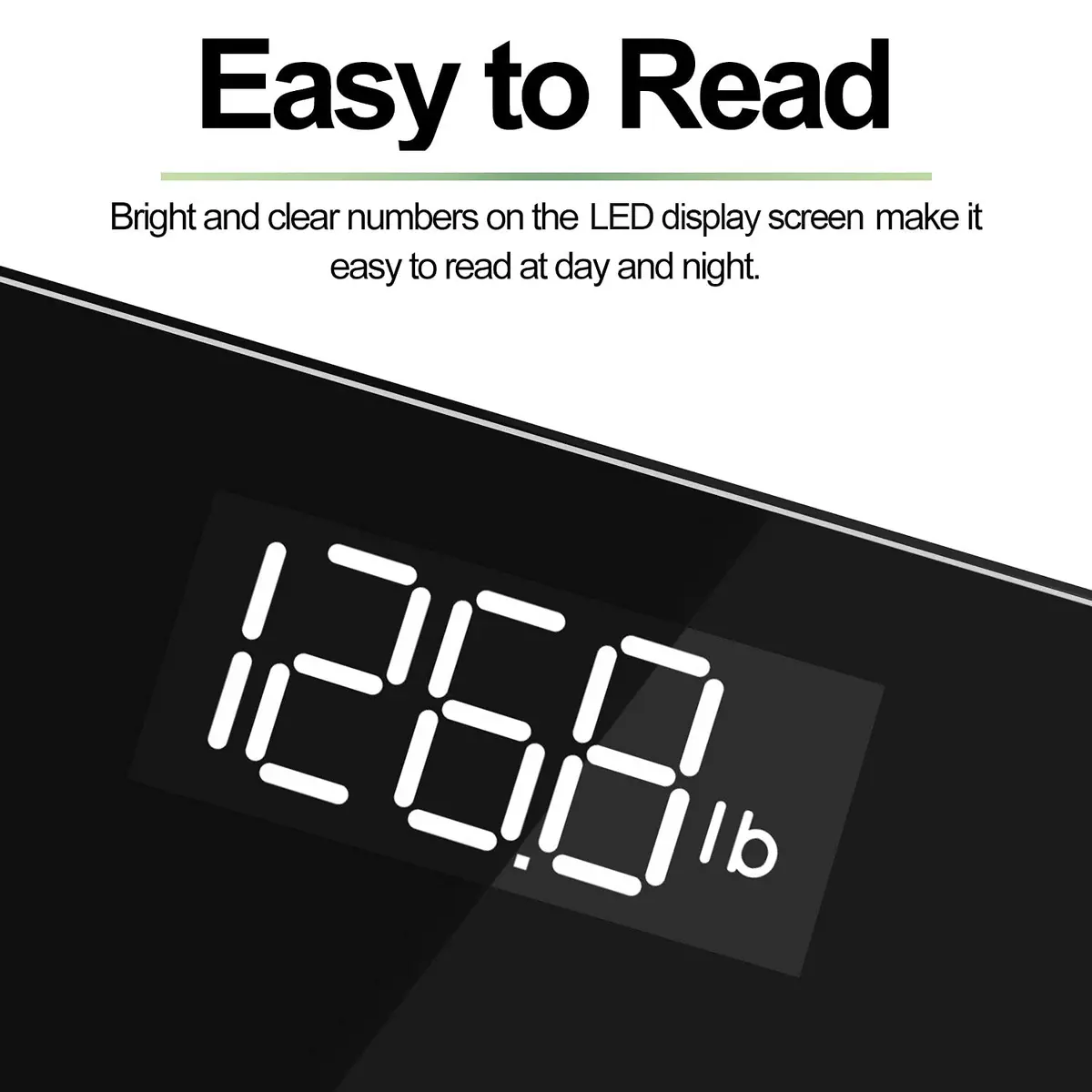 RENPHO Digital Bathroom Scale for Body Weight, 400lbs (180kg) with LED Display, Core 1S | Accurate to 0.1lb (0.05kg) - view 3