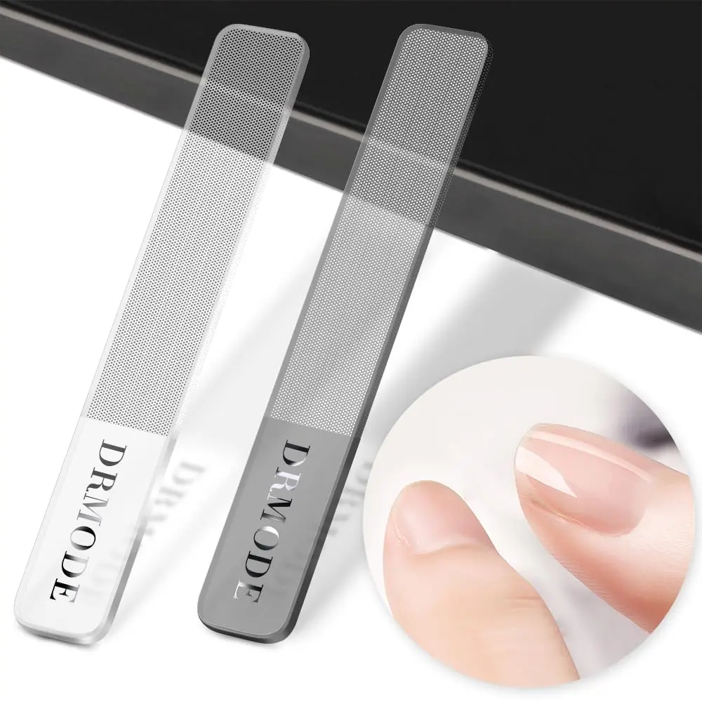 DRMODE Nano Glass Nail File 2PC | Harmless, Reusable & Washable for Natural Nails - main product image