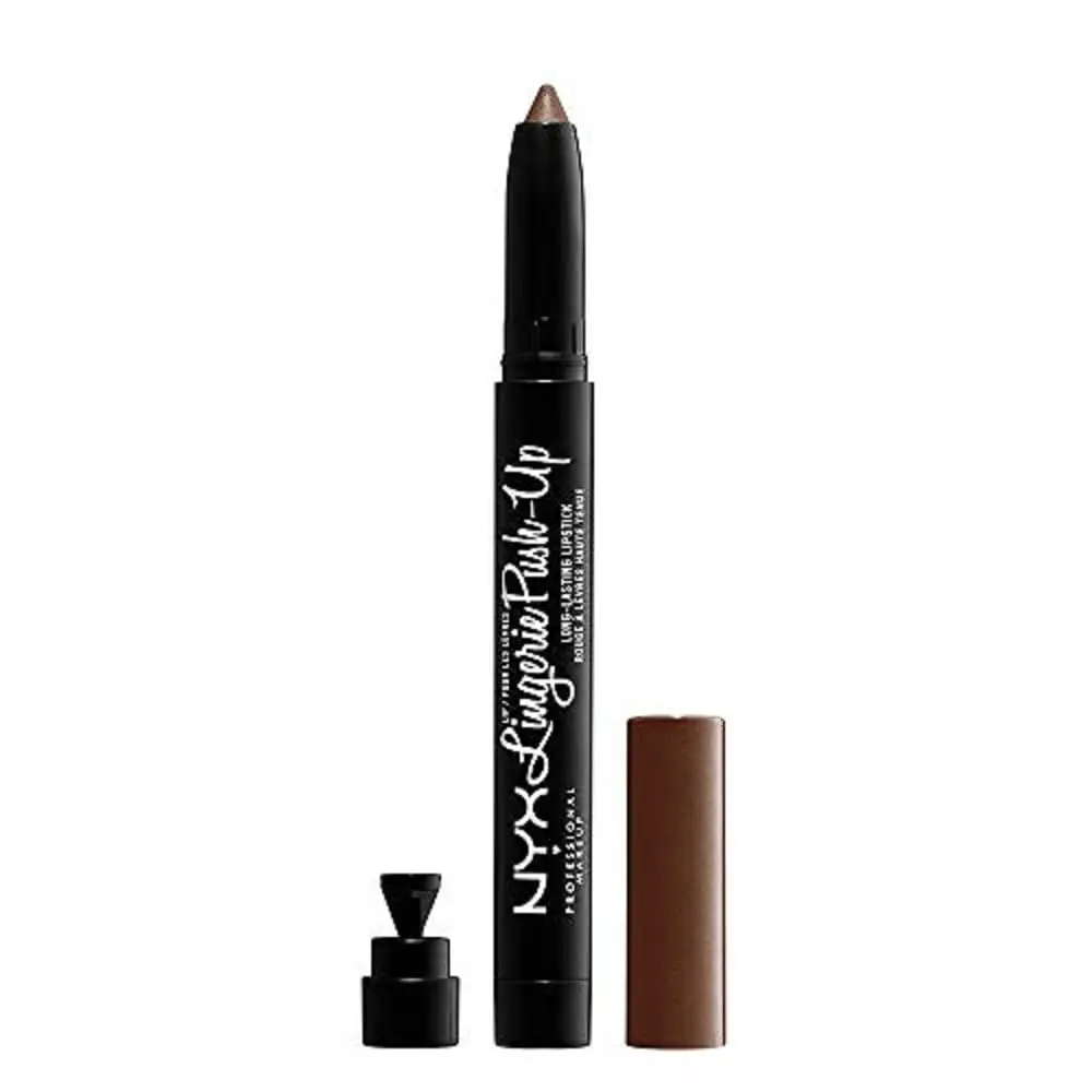 NYX PROFESSIONAL MAKEUP Lip Lingerie Push-Up Long Lasting Plumping Lipstick - After Hours (Warm Brown Nude) | Matte Nude Lipstick with Plumping Power - main product image