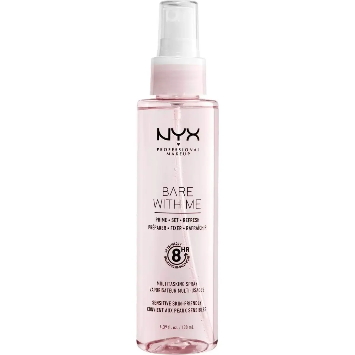 NYX PROFESSIONAL MAKEUP Bare With Me Multitasking Face Primer & Setting Spray 125ml (4.39 Fl Oz) | Vegan Formula for Dewy Glow - main product image