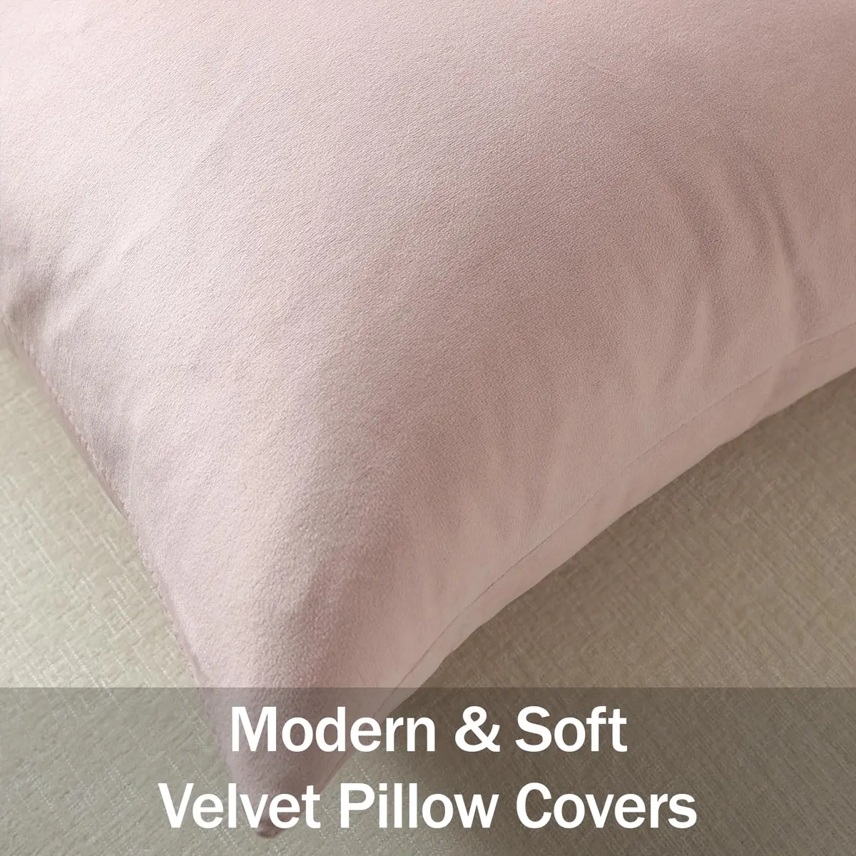DEZENE Throw Pillow Covers 18x18 | Velvet Square Modern Home Decor (70-120 chars) - view 2