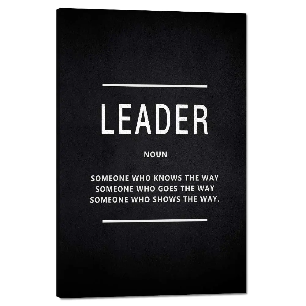 Yatsen Bridge Inspirational Wall Art Leader Noun 24" x 36" | Motivational Canvas Decor for Home & Office - main product image