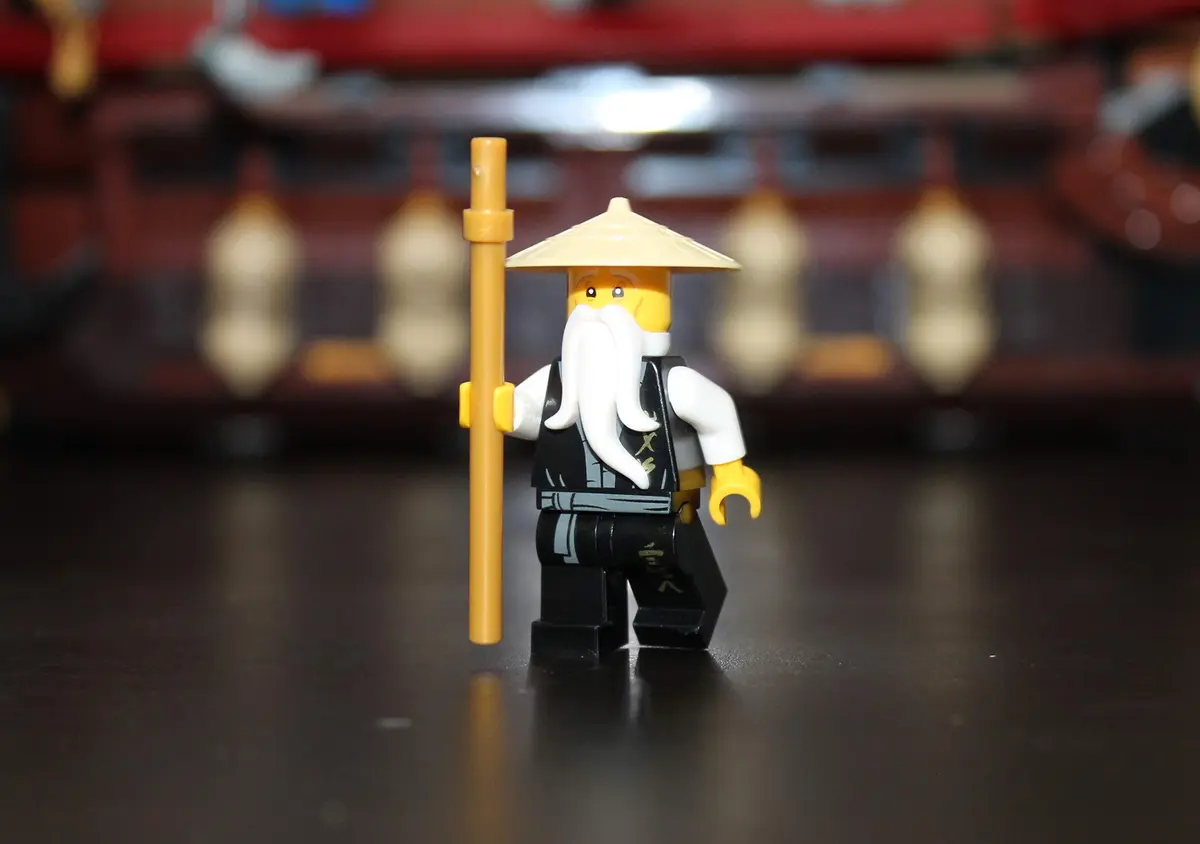 LEGO NINJAGO Minifigure Master Sensei Wu with Brown Staff 70670 | Authentic LEGO Toy for Kids & Collectors - view 2