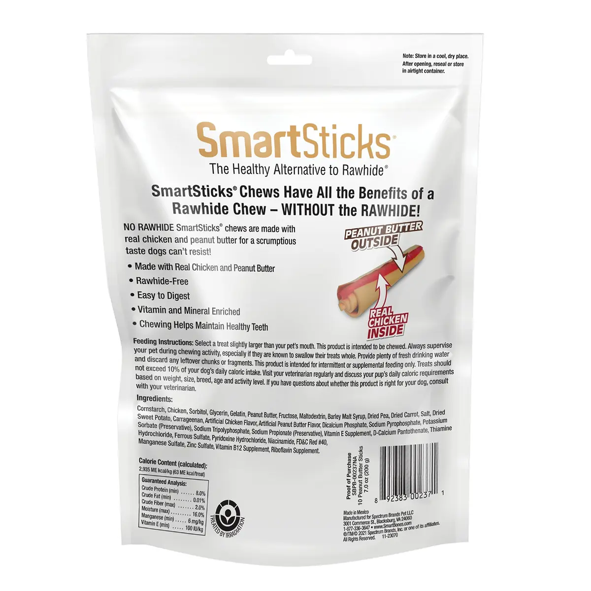 SmartBones SmartSticks Peanut Butter Dog Treats 8.5 oz | Rawhide-Free, Easy to Digest, Maintains Teeth - view 5
