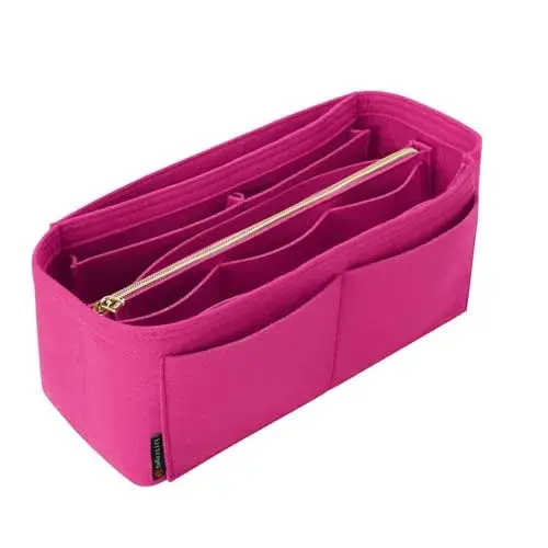 OMYSTYLE Rose X-Large Felt Tote Bag Organizer Insert with 13 Pockets | 33cm x 17cm x 16cm - main product image