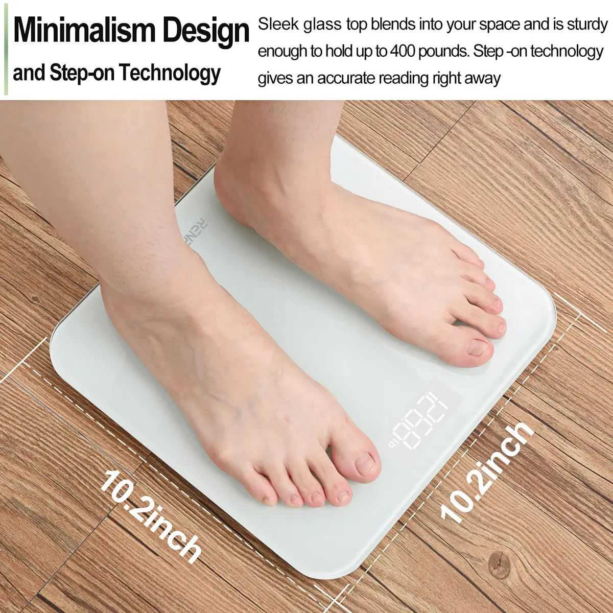 RENPHO Digital Bathroom Scale for Body Weight, 180kg (400lb) | FDA Approved, Accurate Readings - view 6